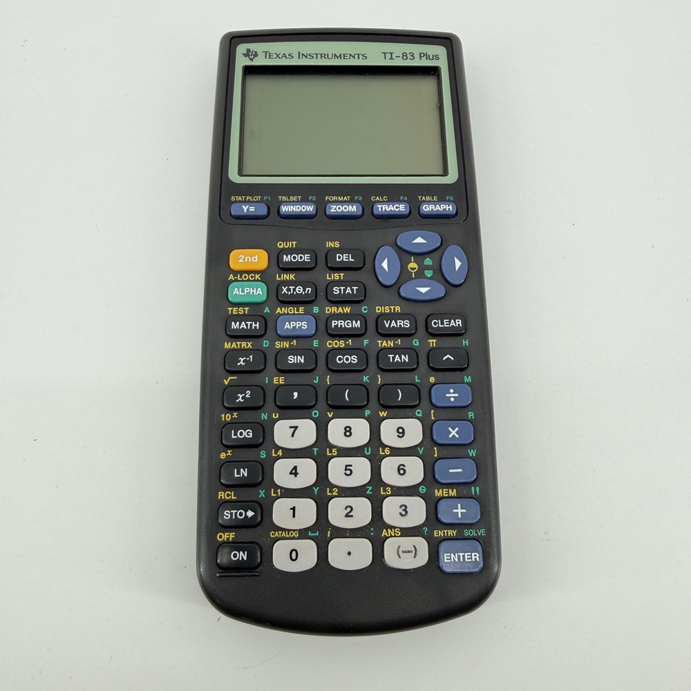 Texas Instruments TI-83 Plus Calculator Unisex OS Black Solid Plastic Graphing